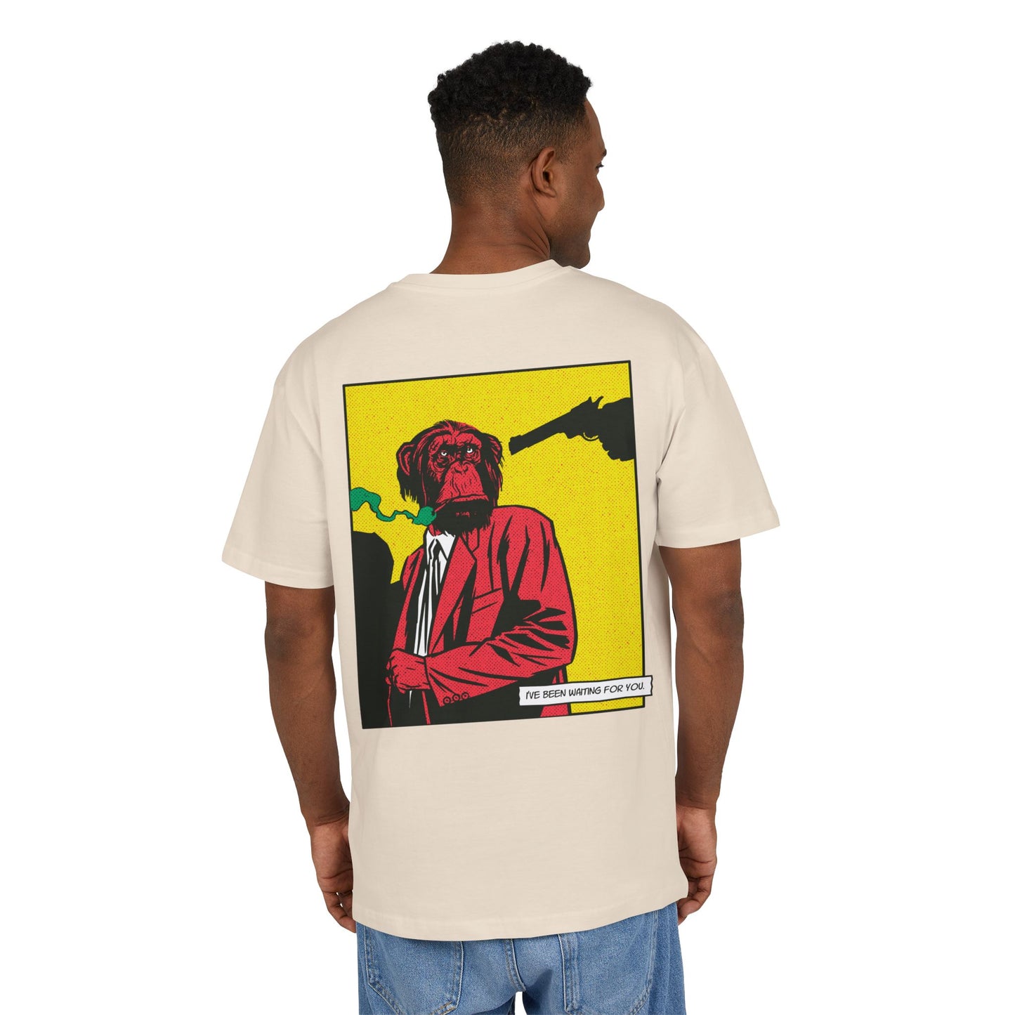Monkey Smoking Oversized T-Shirt