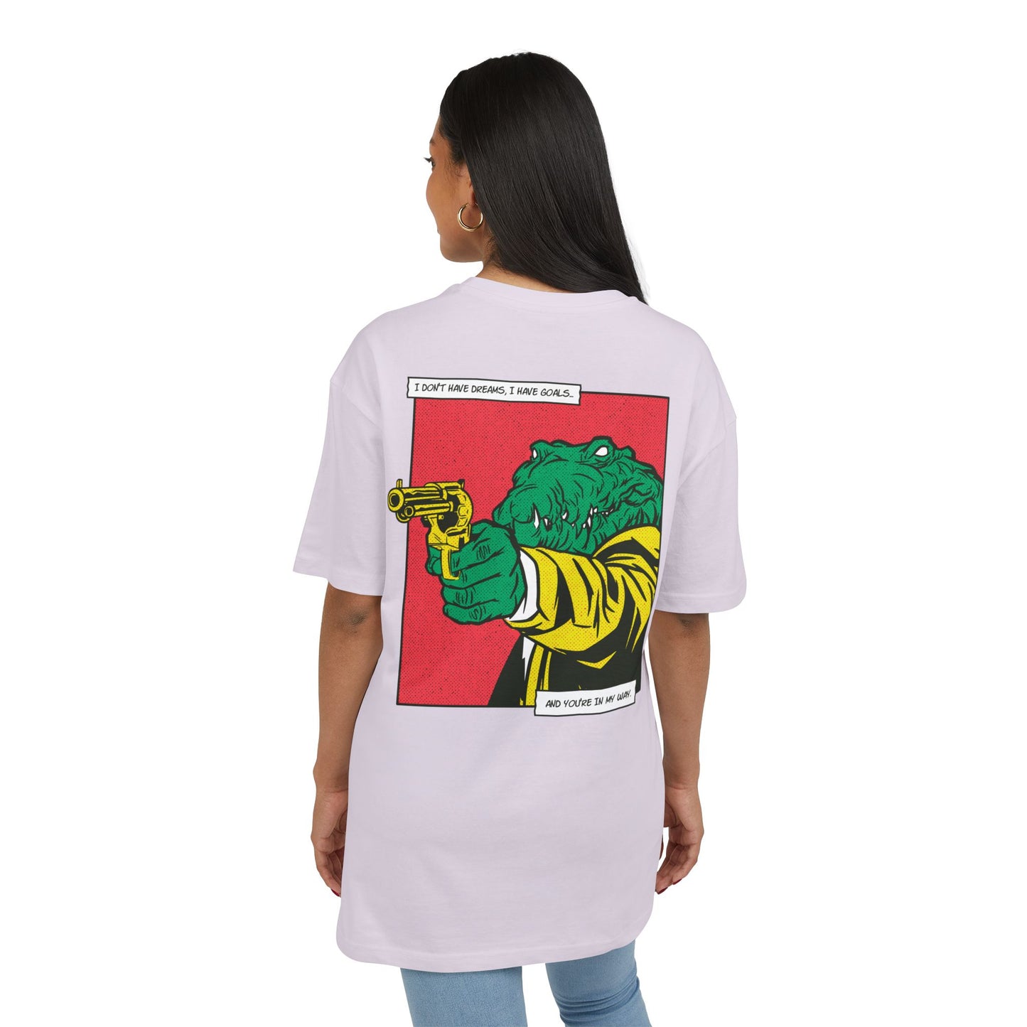Alligator with Gun Oversized T-Shirt