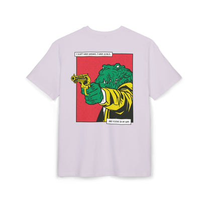 Alligator with Gun Oversized T-Shirt
