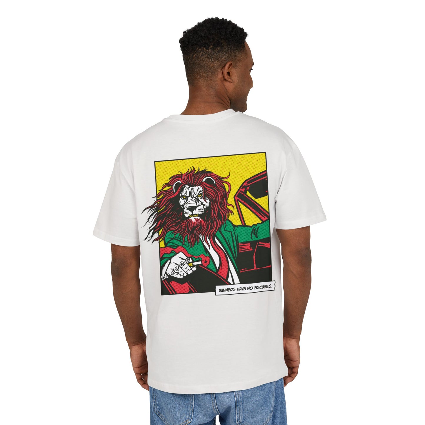 Lion in Car Oversized T-Shirt