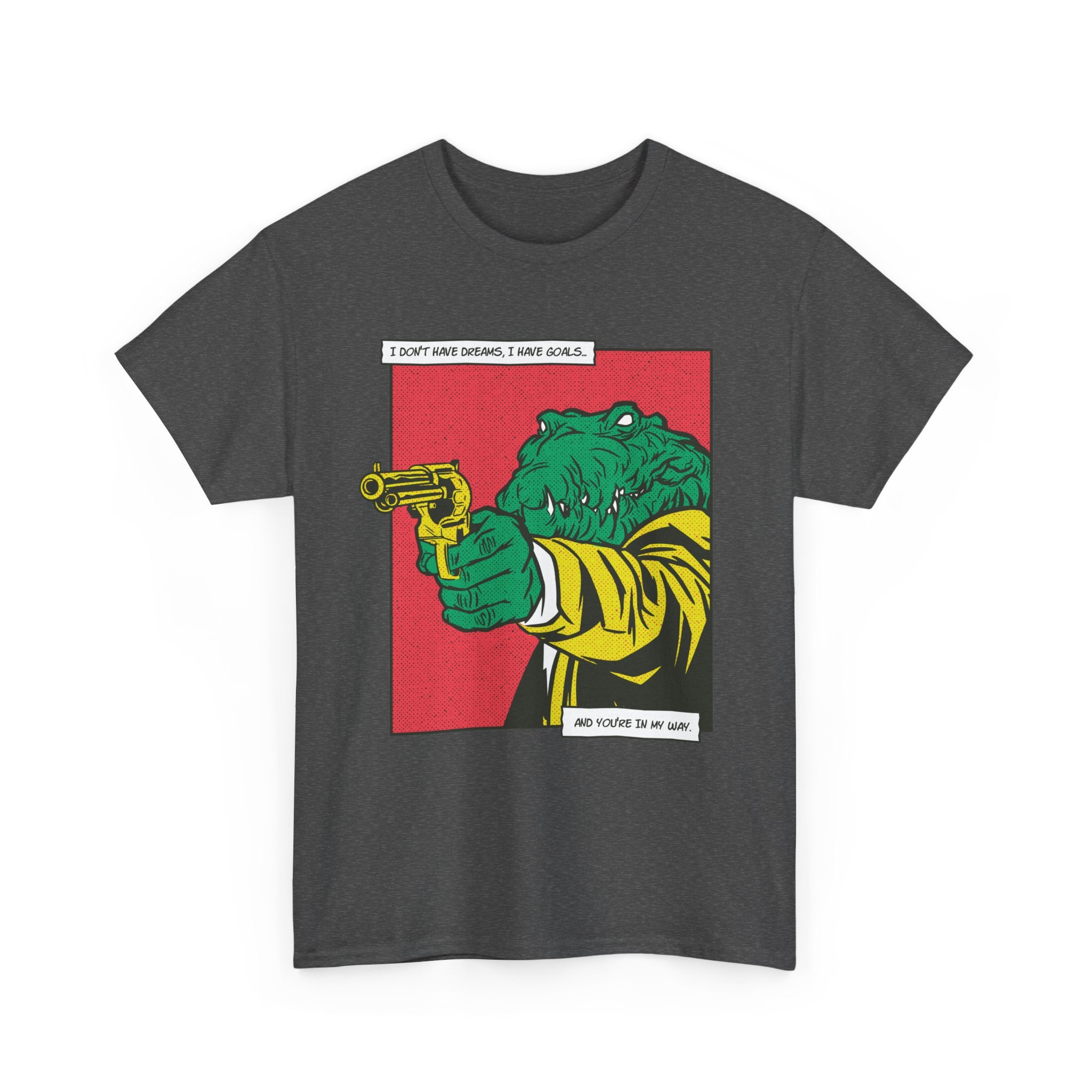 Alligator with Gun - T-Shirt Front Print